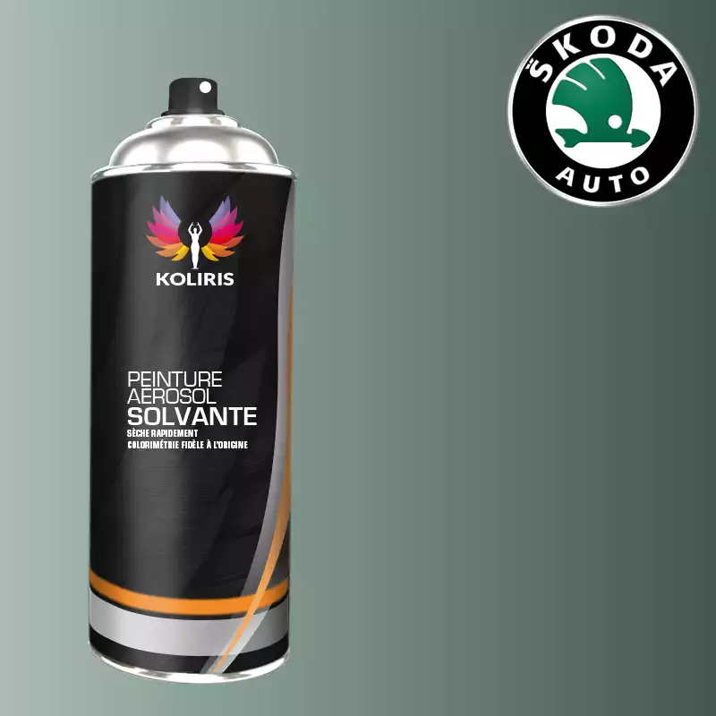 Bombe de peinture voiture solvant Skoda 400ml