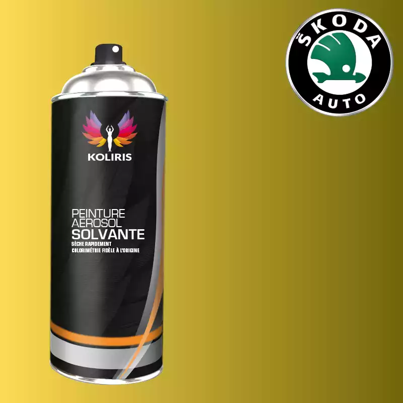 Bombe de peinture voiture solvant Skoda 400ml