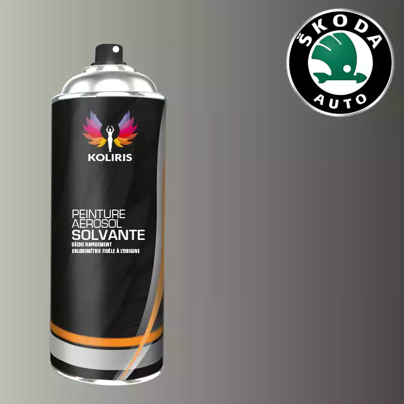 Bombe de peinture voiture solvant Skoda 400ml