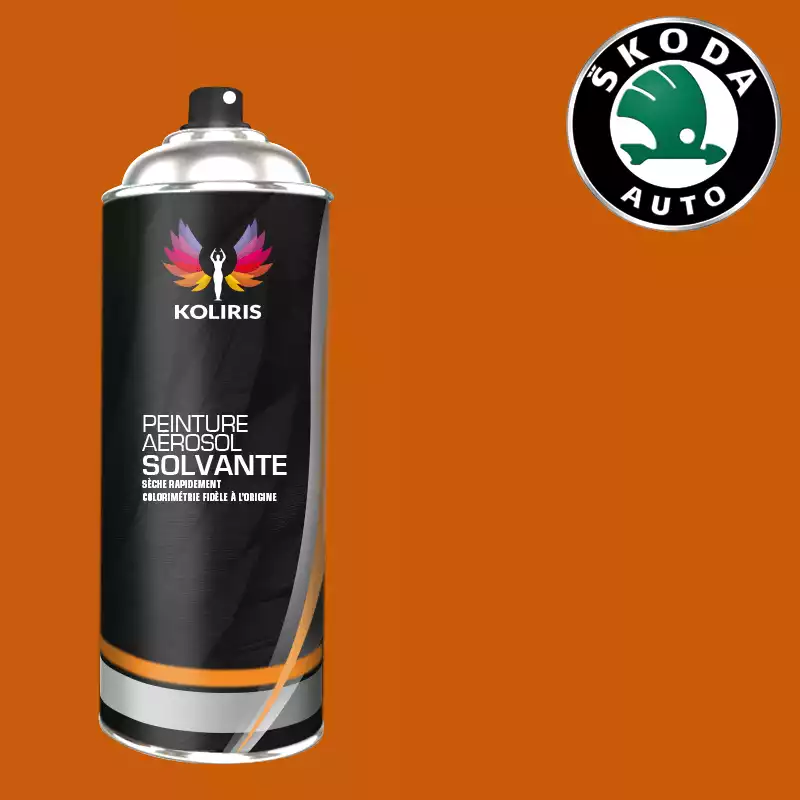 Bombe de peinture voiture solvant Skoda 400ml