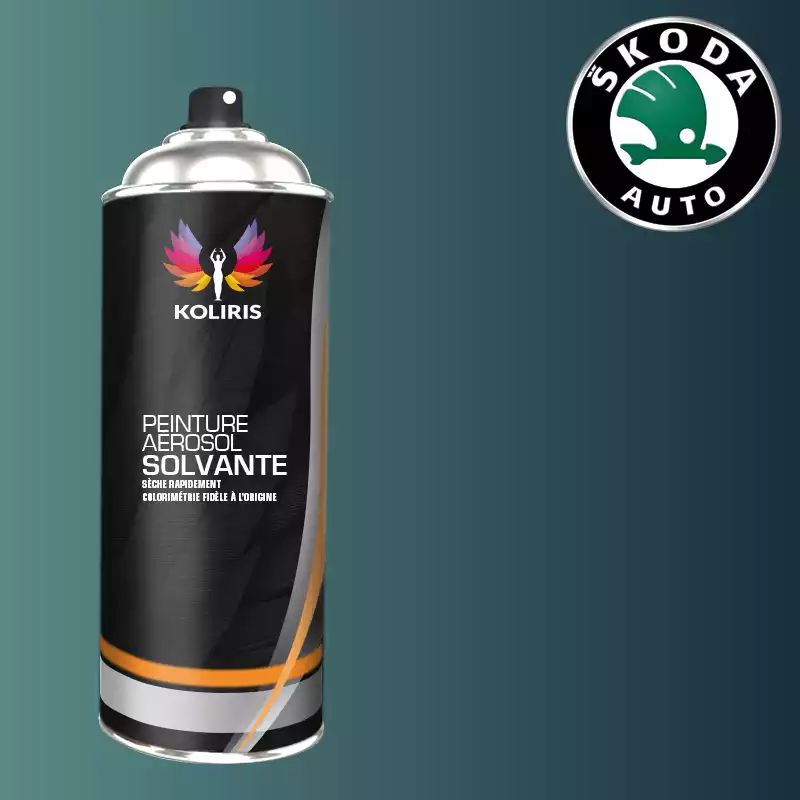 Bombe de peinture voiture solvant Skoda 400ml