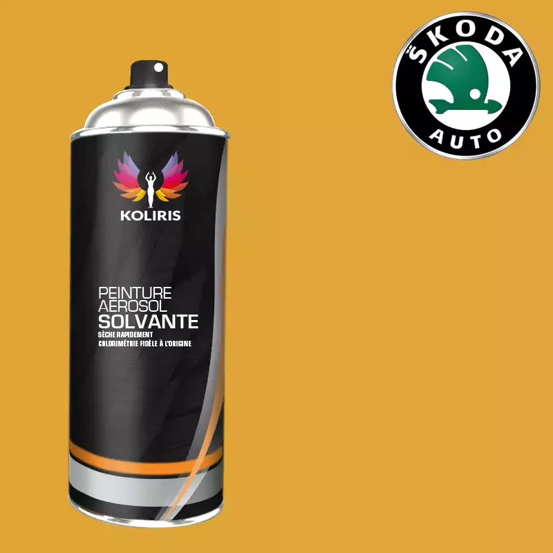 Bombe de peinture voiture solvant Skoda 400ml