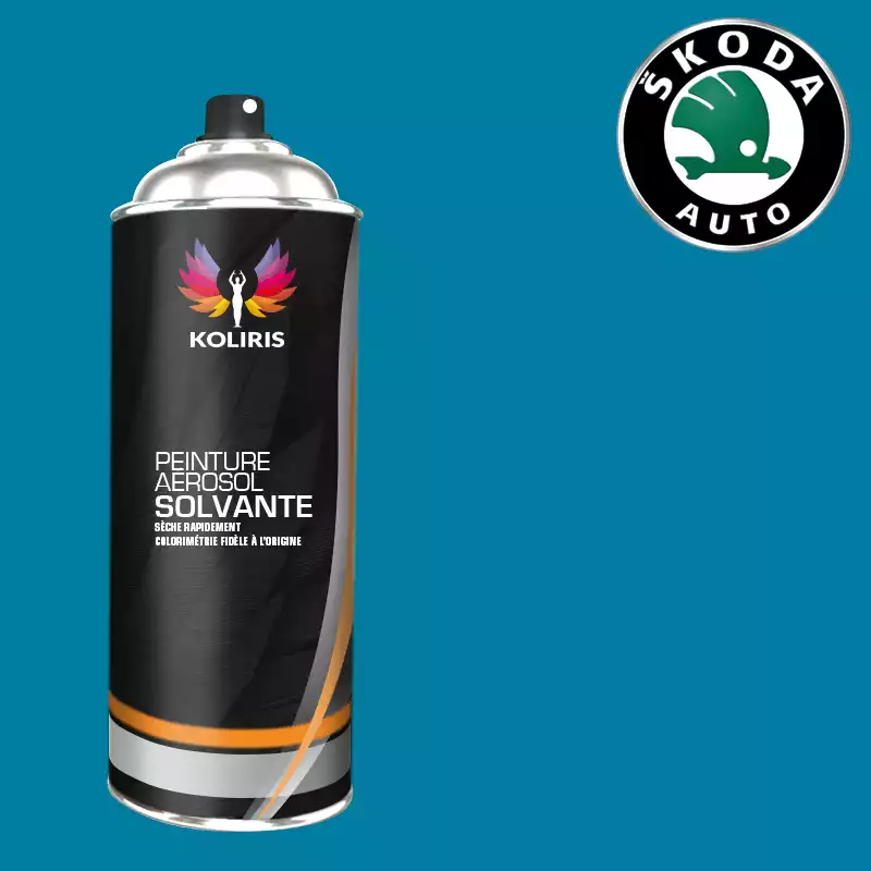 Bombe de peinture voiture solvant Skoda 400ml