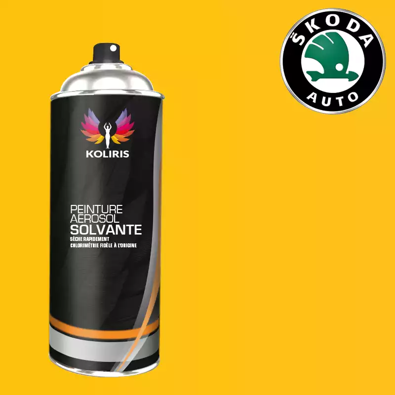 Bombe de peinture voiture solvant Skoda 400ml