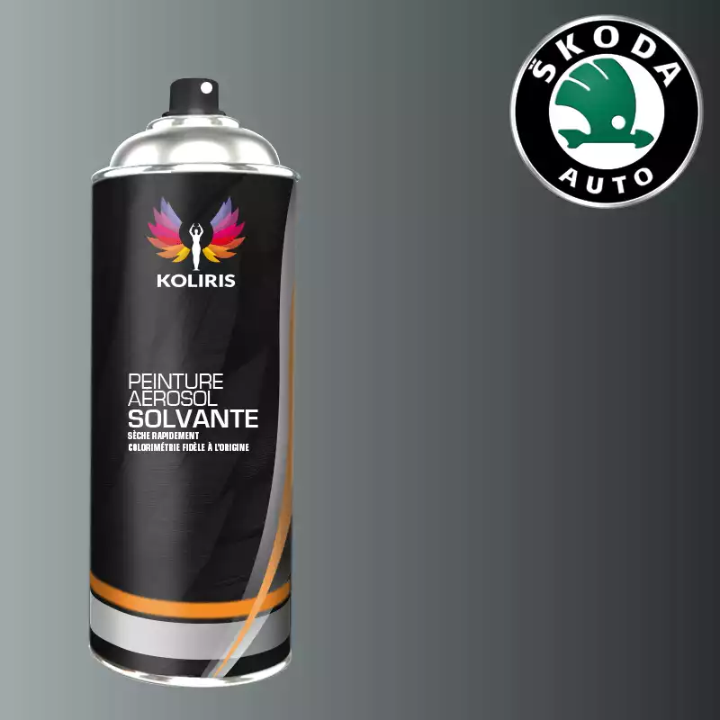 Bombe de peinture voiture solvant Skoda 400ml