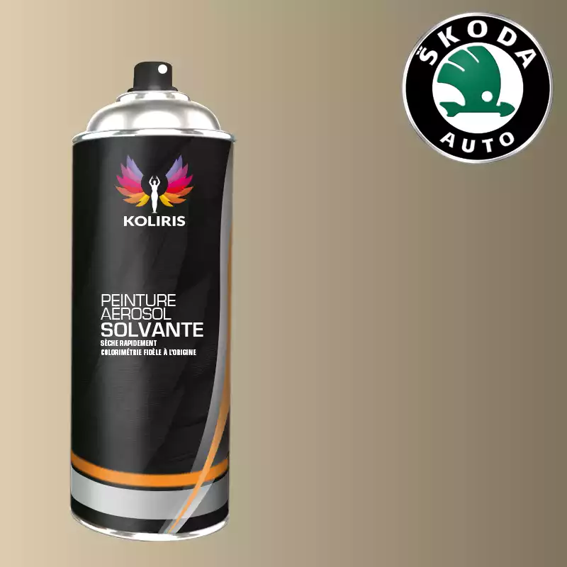 Bombe de peinture voiture solvant Skoda 400ml