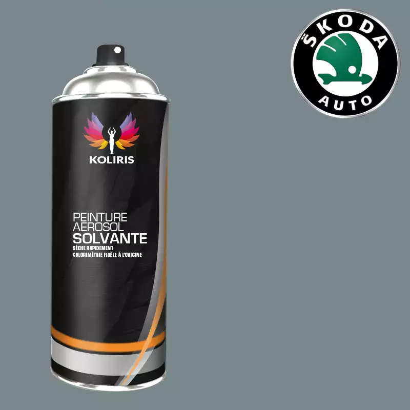 Bombe de peinture voiture solvant Skoda 400ml