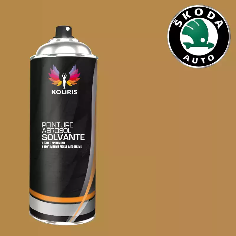 Bombe de peinture voiture solvant Skoda 400ml