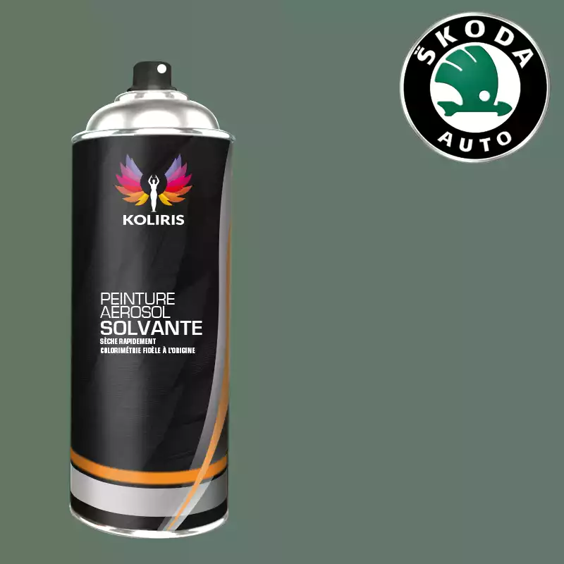 Bombe de peinture voiture solvant Skoda 400ml