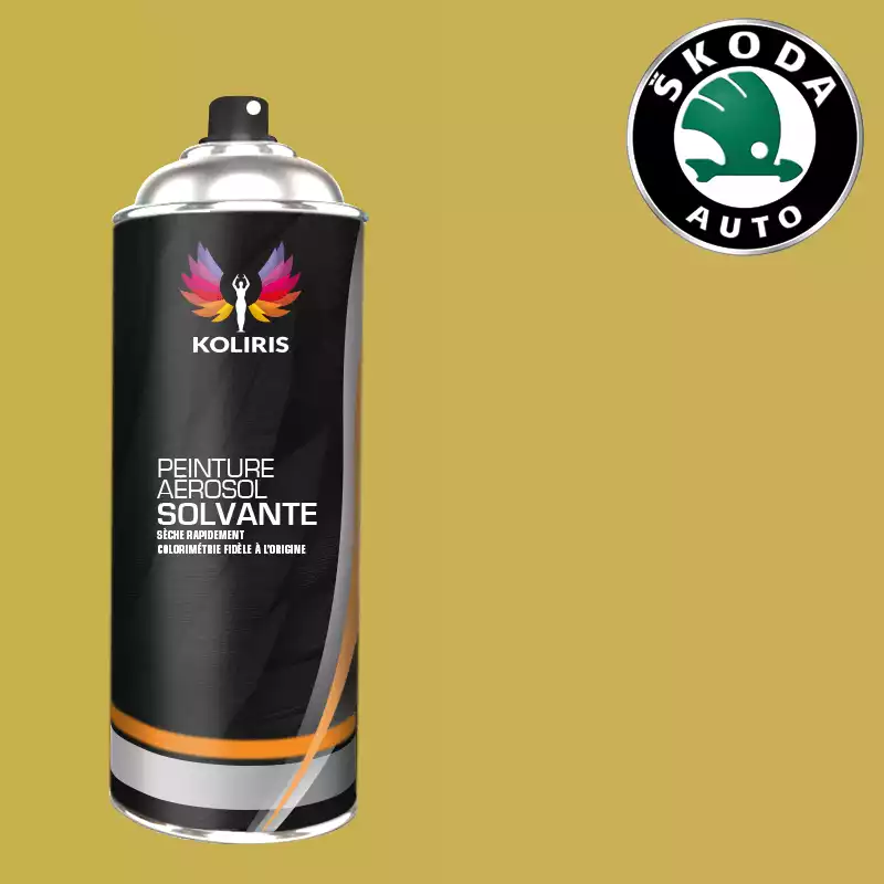 Bombe de peinture voiture solvant Skoda 400ml