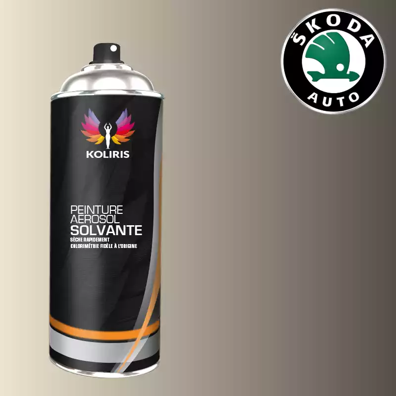 Bombe de peinture voiture solvant Skoda 400ml