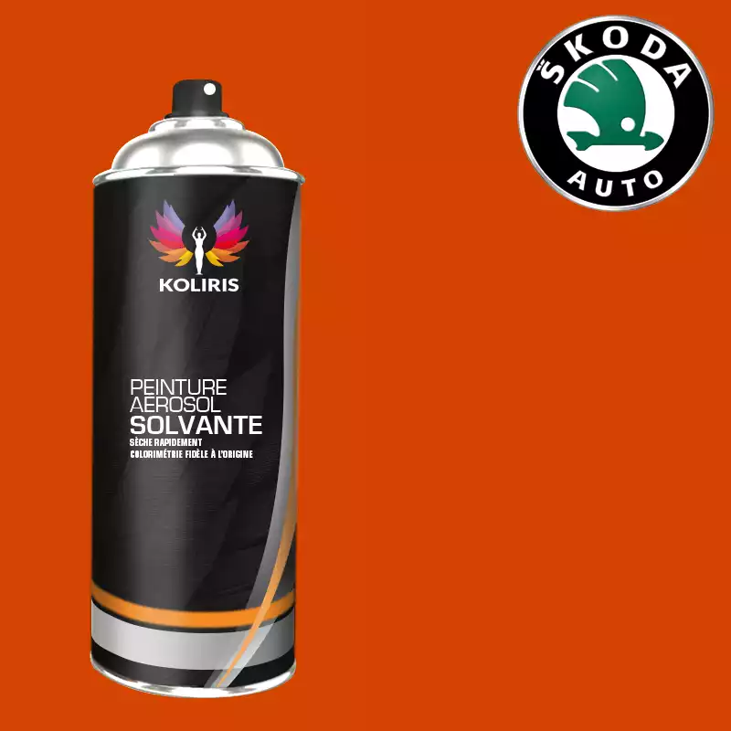 Bombe de peinture voiture solvant Skoda 400ml