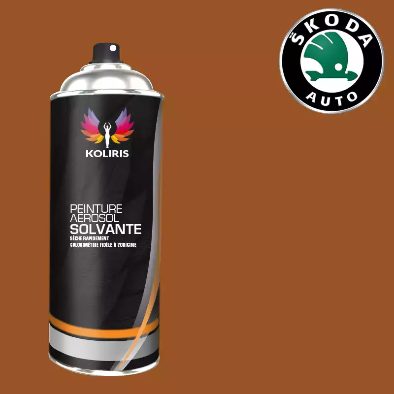 Bombe de peinture voiture solvant Skoda 400ml