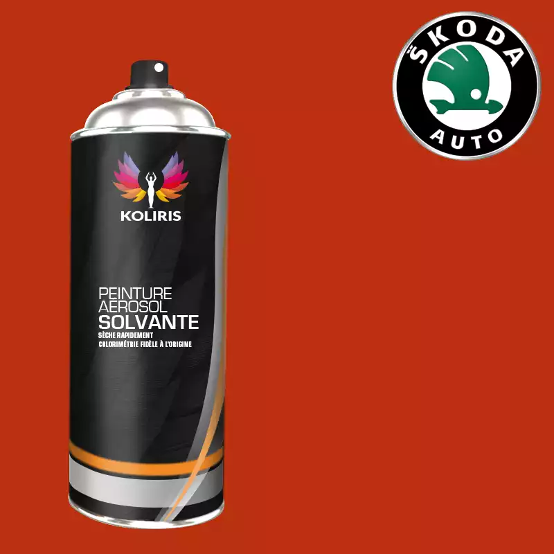 Bombe de peinture voiture solvant Skoda 400ml