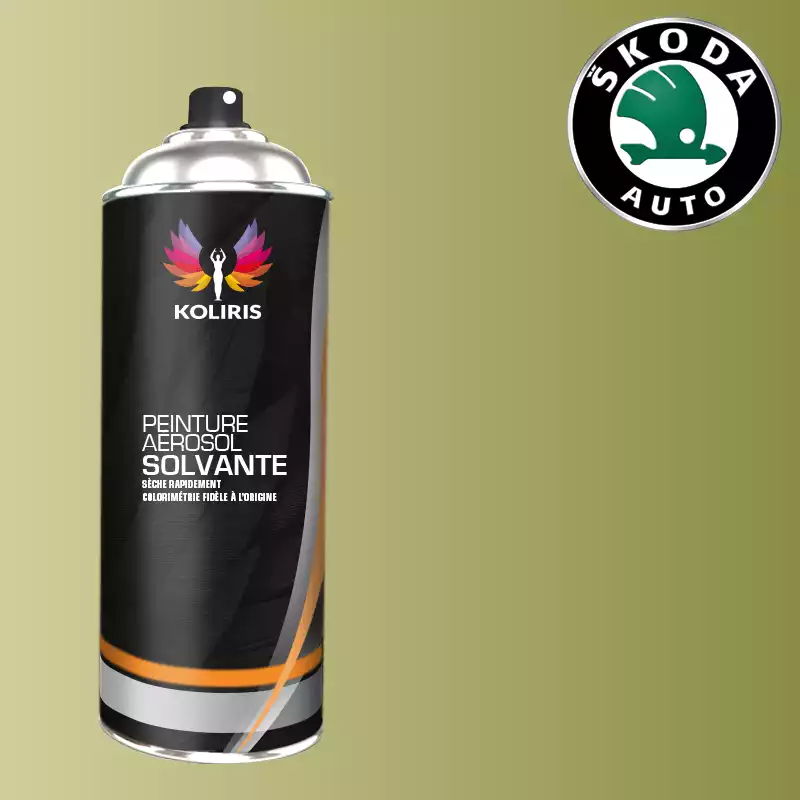 Bombe de peinture voiture solvant Skoda 400ml