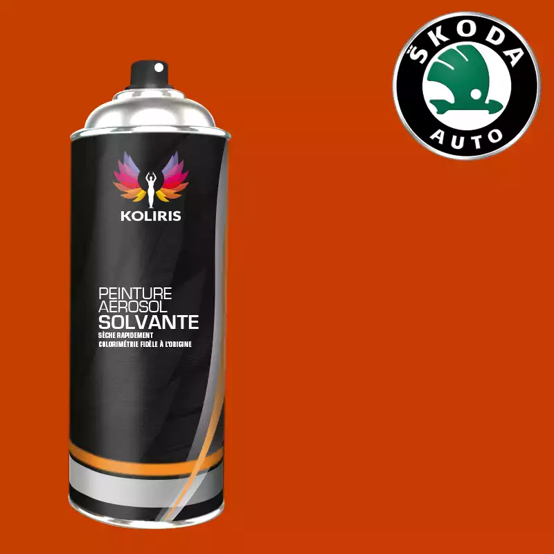 Bombe de peinture voiture solvant Skoda 400ml