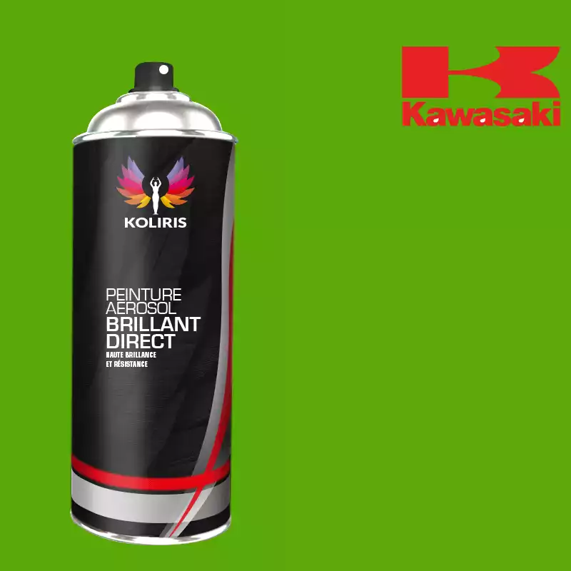 Bombe de peinture moto 1K brillant Kawasaki Moto 400ml