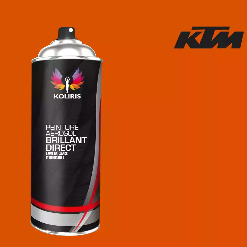 Bombe de peinture moto 1K brillant Ktm Moto 400ml