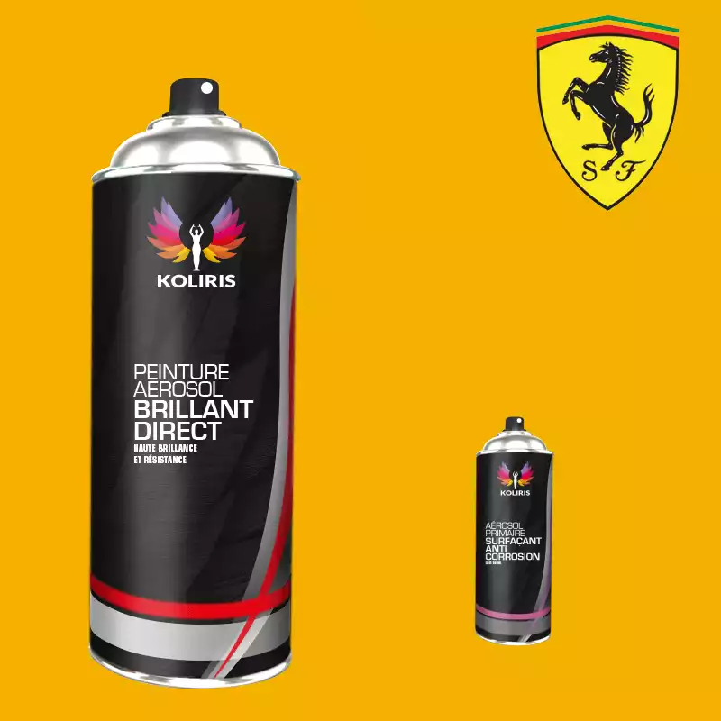Pack 2 aérosols peinture voiture 1K brillant Ferrari 400ml