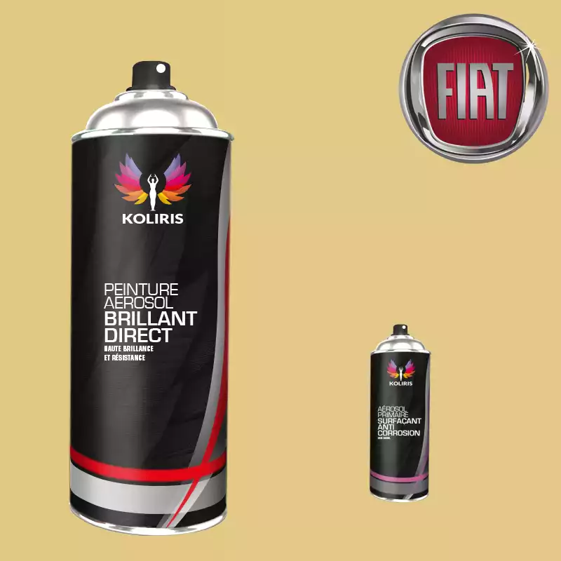 Pack 2 aérosols peinture voiture 1K brillant Fiat 400ml