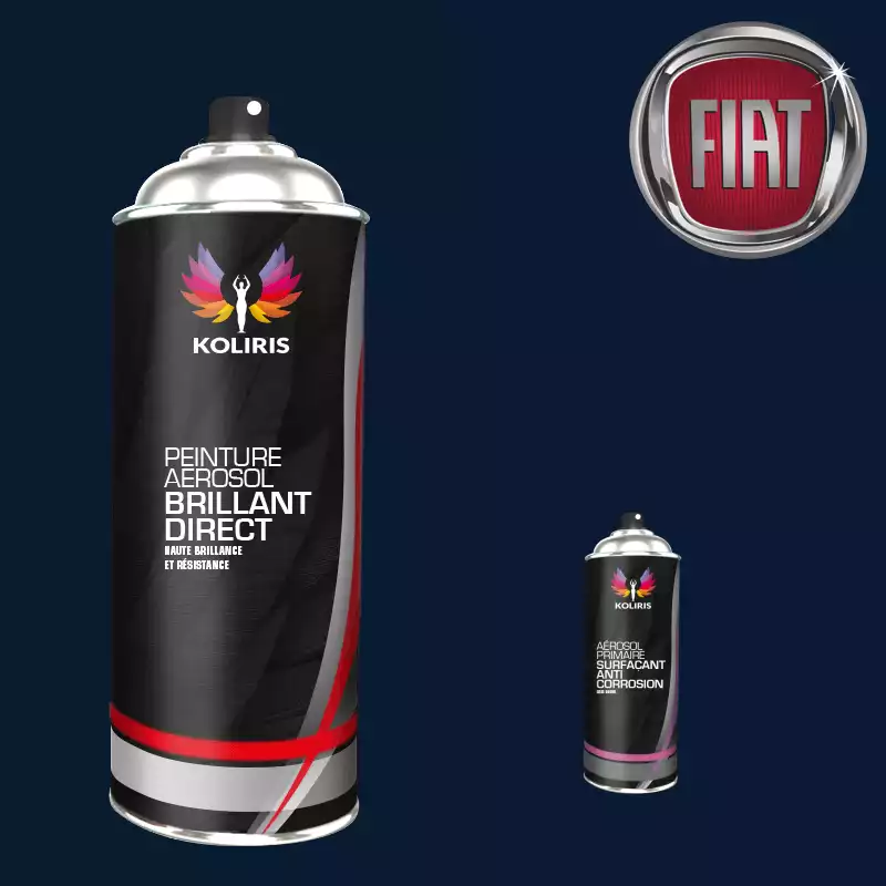 Pack 2 aérosols peinture voiture 1K brillant Fiat 400ml
