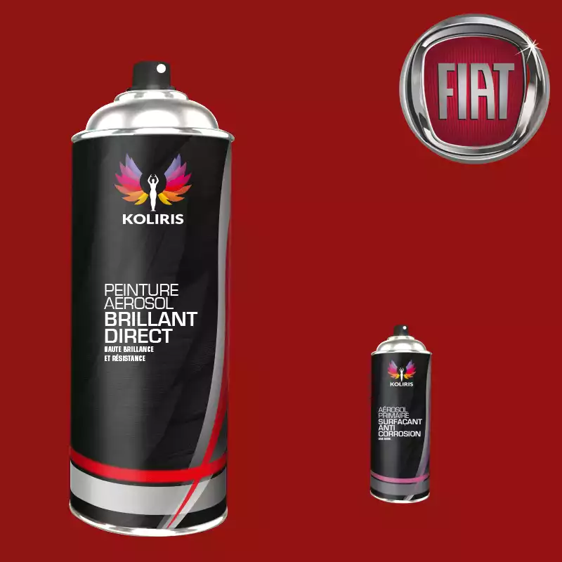 Pack 2 aérosols peinture voiture 1K brillant Fiat 400ml