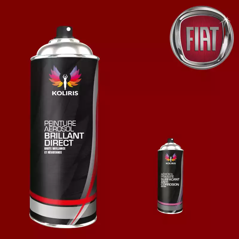 Pack 2 aérosols peinture voiture 1K brillant Fiat 400ml