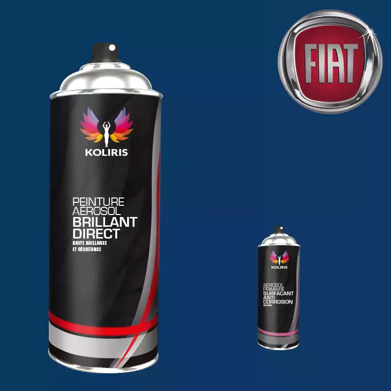 Pack 2 aérosols peinture voiture 1K brillant Fiat 400ml