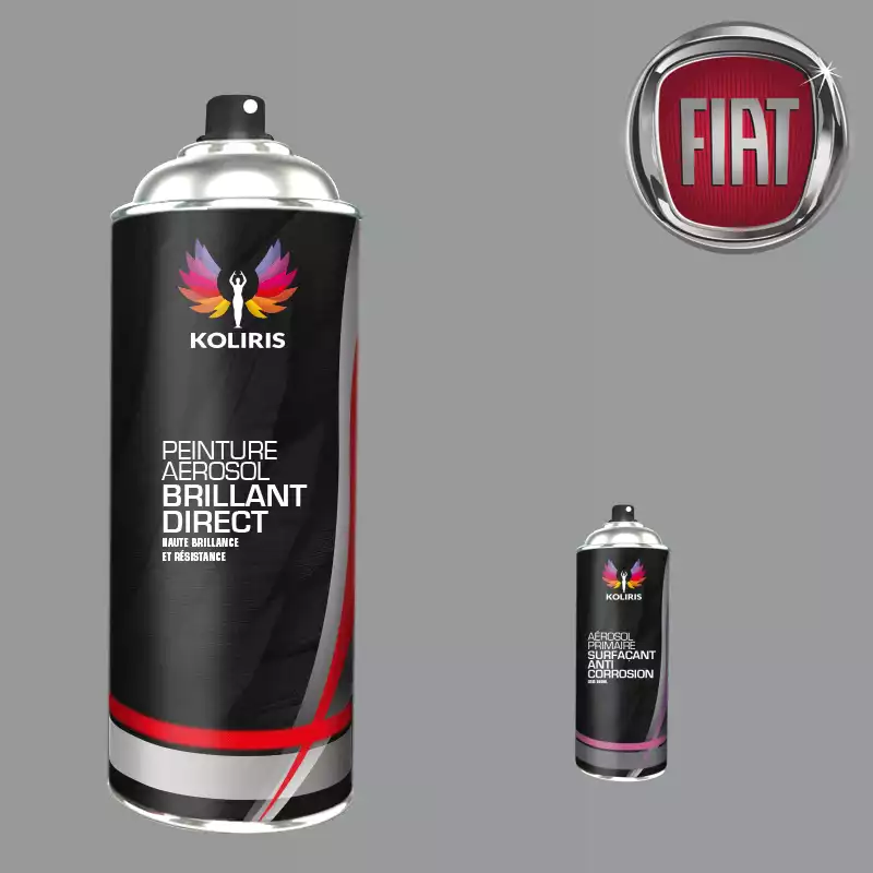 Pack 2 aérosols peinture voiture 1K brillant Fiat 400ml