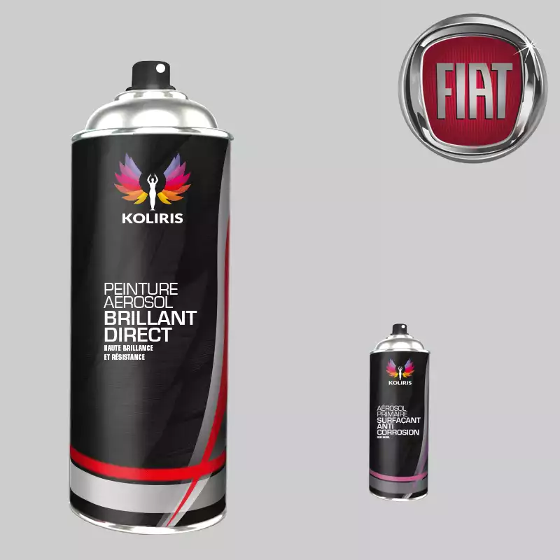 Pack 2 aérosols peinture voiture 1K brillant Fiat 400ml