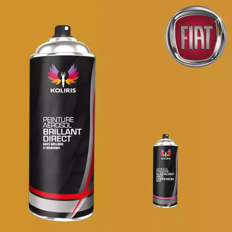 Pack 2 aérosols peinture voiture 1K brillant Fiat 400ml