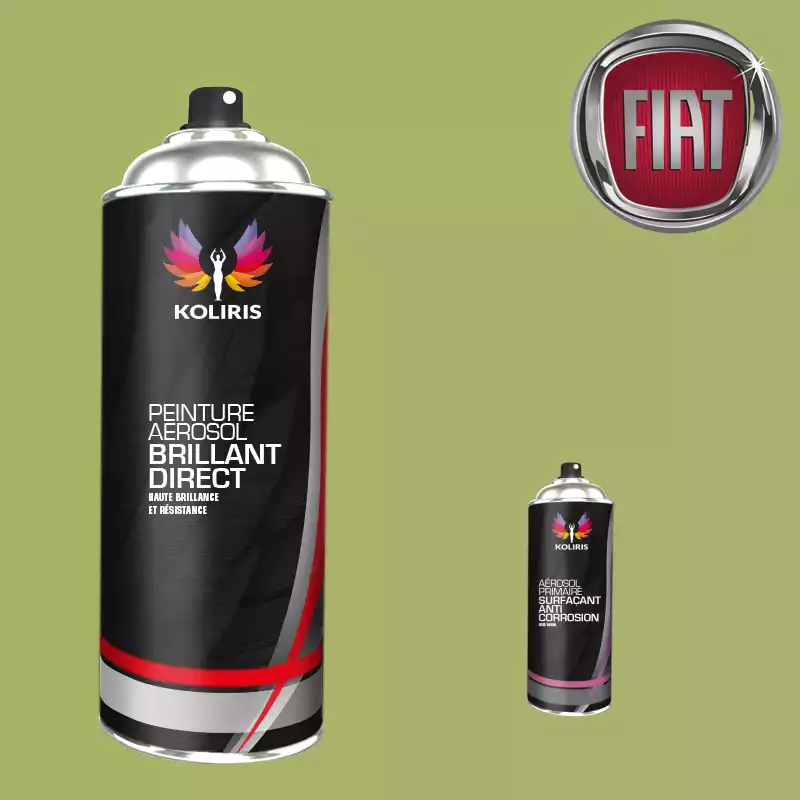 Pack 2 aérosols peinture voiture 1K brillant Fiat 400ml