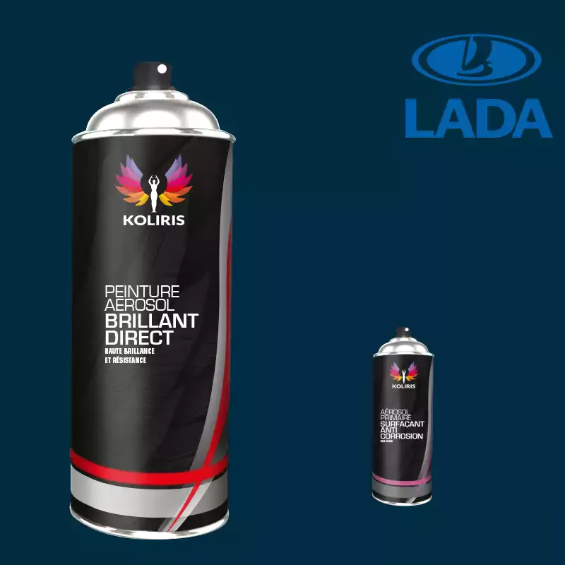 Pack 2 aérosols peinture voiture 1K brillant Lada 400ml