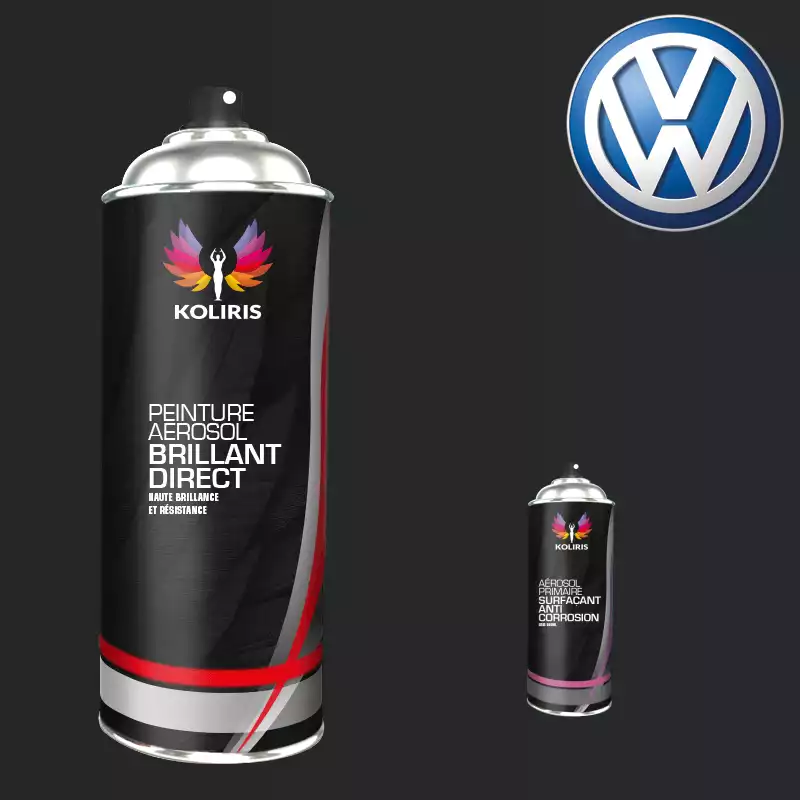 Pack 2 aérosols peinture voiture 1K brillant Volkswagen 400ml