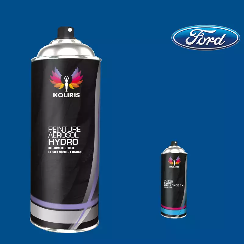 Pack 2 aérosols peinture voiture hydro Ford 400ml