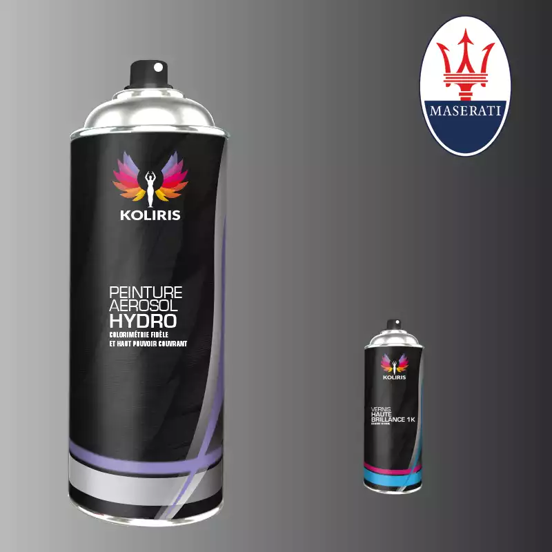 Pack 2 aérosols peinture voiture hydro Maserati 400ml