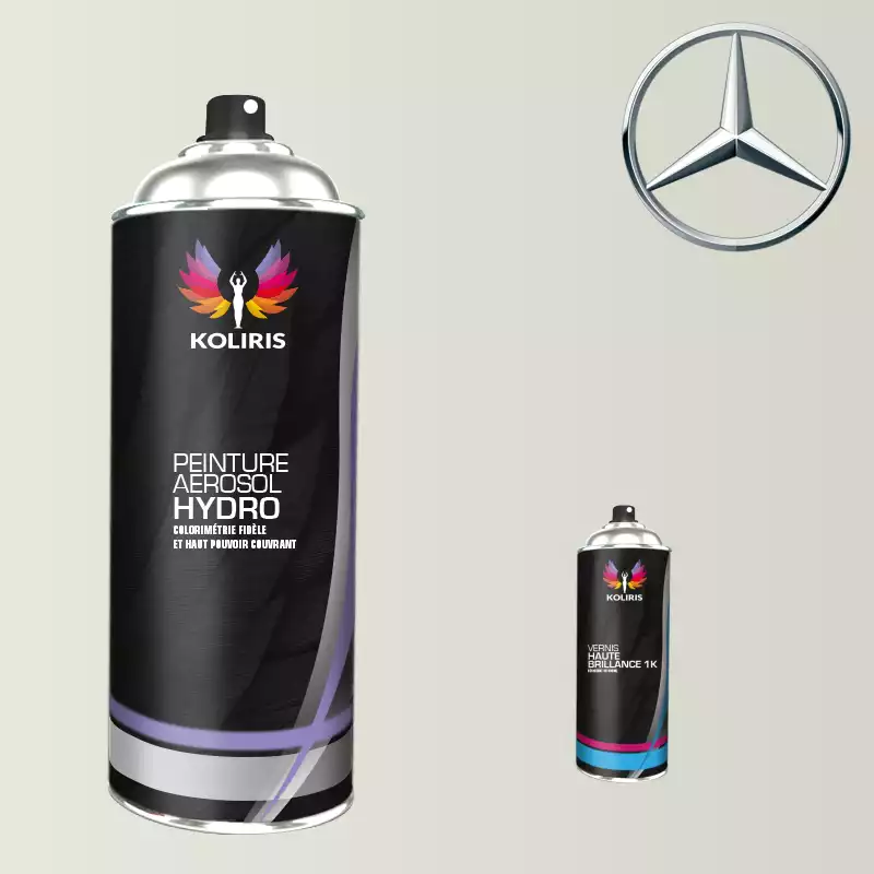 Pack 2 aérosols peinture voiture hydro Mercedes Benz 400ml