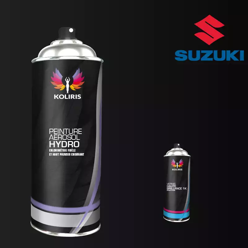 Pack 2 aérosols peinture voiture hydro Suzuki 400ml