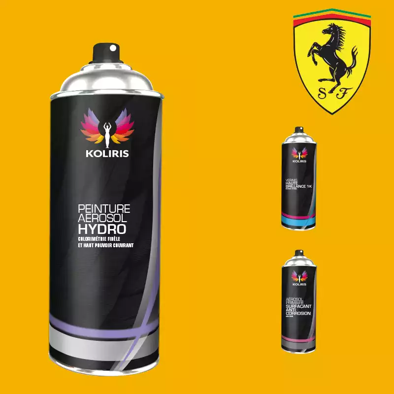 Pack 3 aérosols peinture voiture hydro Ferrari 400ml