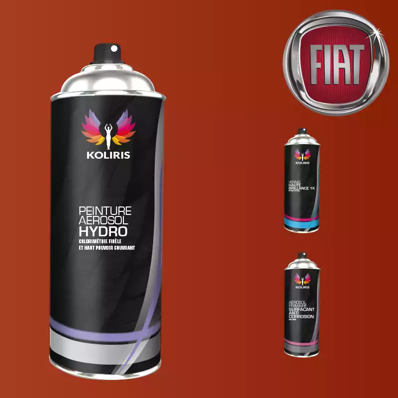 Pack 3 aérosols peinture voiture hydro Fiat 400ml