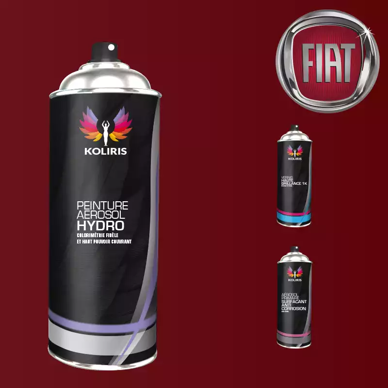 Pack 3 aérosols peinture voiture hydro Fiat 400ml