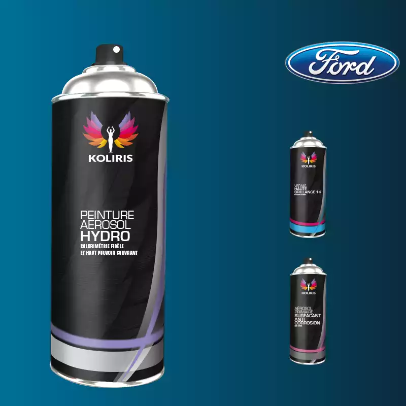 Pack 3 aérosols peinture voiture hydro Ford 400ml