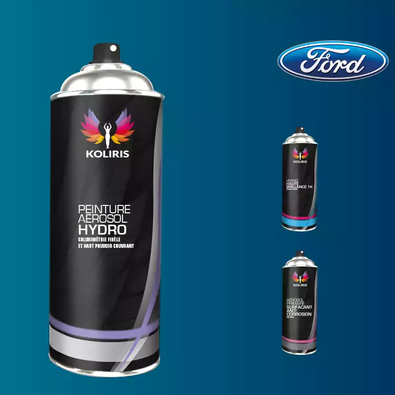 Pack 3 aérosols peinture voiture hydro Ford 400ml