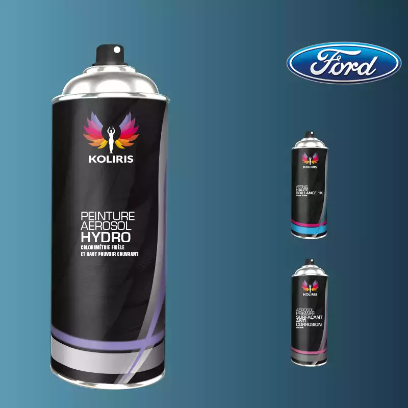 Pack 3 aérosols peinture voiture hydro Ford 400ml