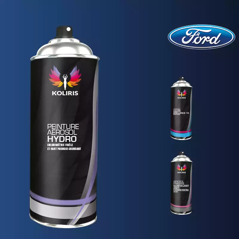 Pack 3 aérosols peinture voiture hydro Ford 400ml