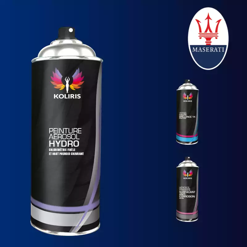 Pack 3 aérosols peinture voiture hydro Maserati 400ml