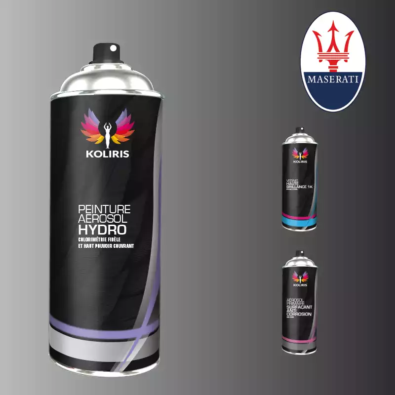 Pack 3 aérosols peinture voiture hydro Maserati 400ml