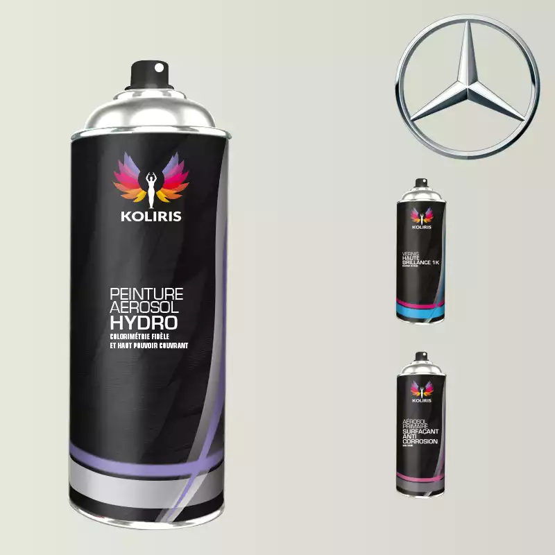 Pack 3 aérosols peinture voiture hydro Mercedes Benz 400ml