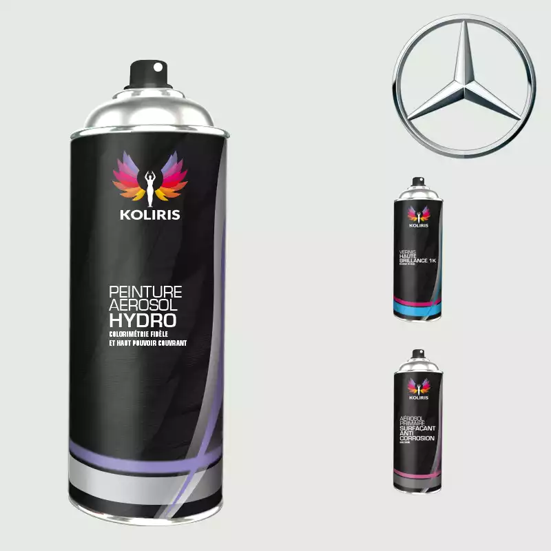 Pack 3 aérosols peinture voiture hydro Mercedes Benz 400ml