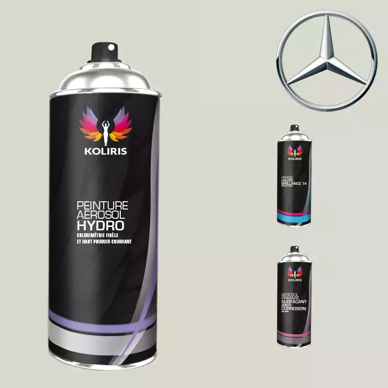 Pack 3 aérosols peinture voiture hydro Mercedes Benz 400ml 